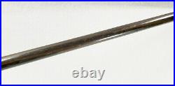 Antique Chinese Hallmark Silver & Rosewood Walking Stick Cane with Horn End Tip