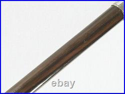 Antique Chinese Hallmark Silver & Rosewood Walking Stick Cane with Horn End Tip