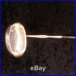 Antique Georgian Hallmarked Silver Toddy Ladle Serving Spoon with horn handle