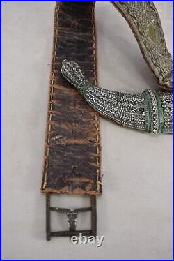 Antique Islamic Yemen Belt Khanjar Dagger Jambiya Silver with Special