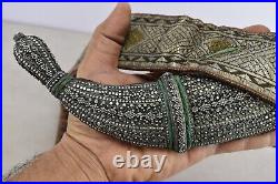 Antique Islamic Yemen Belt Khanjar Dagger Jambiya Silver with Special