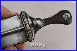 Antique Islamic Yemen Belt Khanjar Dagger Jambiya Silver with Special