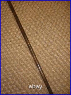 Antique Ladies Hallmarked 1911 Silver Crooked Bovine Horn Topped Dress Cane