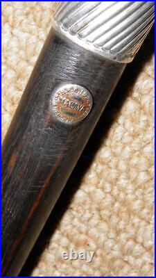 Antique Malaya BEE Walking Stick Bovine Horn & Hallmarked 1924 Silver By Howell