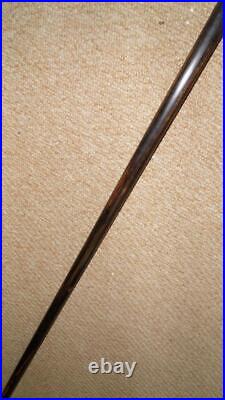 Antique Malaya BEE Walking Stick Bovine Horn & Hallmarked 1924 Silver By Howell