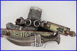 Antique Omani Khanjar Dagger Jambiya Silver With Special Horn