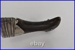 Antique Omani Khanjar Dagger Jambiya Silver With Special Horn