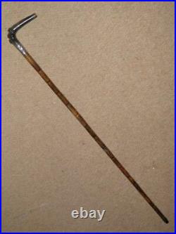 Antique Partridge Walking Stick/Cane With Bovine Horn Fritz & Silver Collar 91cm