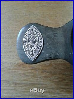 Antique Scottish Horn & Silver Whisky Quaich Bowl inset With Silver SGUAB ASI