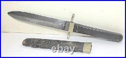Antique Sheffield Dagger With Decorative Inlaid Handle Mid 19th. Century