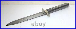 Antique Sheffield Dagger With Decorative Inlaid Handle Mid 19th. Century