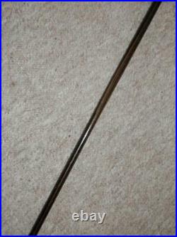 Antique Show Cane With Bovine Horn Crook Handle & H/m Silver Collar 1919 55cm