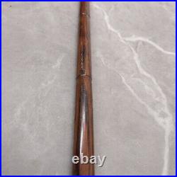 Antique Silver Collared Walking Stick with Horn Crook Handle 90cm