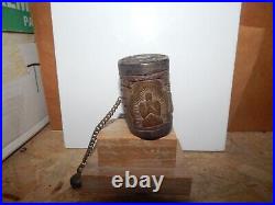 Antique Tibetan Carved Yak Horn Prayer Wheel with Intact Prayer Scroll