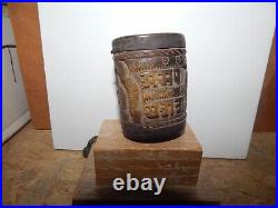 Antique Tibetan Carved Yak Horn Prayer Wheel with Intact Prayer Scroll