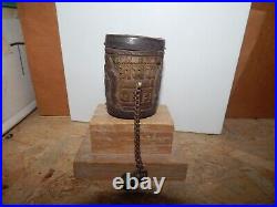 Antique Tibetan Carved Yak Horn Prayer Wheel with Intact Prayer Scroll