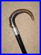 Antique-Walking-Stick-Bovine-Horn-Crook-Handle-Hallmarked-1911-Silver-Collar-01-twi