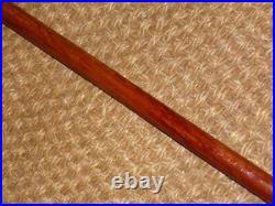 Antique Walking Stick Bovine Horn & Hallmarked Silver 1913 Collar By J. Howell