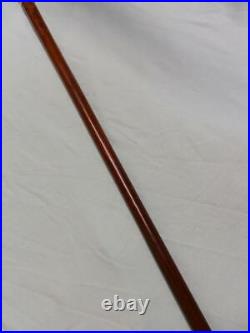 Antique Walking Stick H/m Silver Collar' Chester 1896' & Bovine Horn Handle