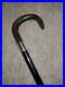 Antique-Walking-Stick-With-Bovine-Horn-Crook-Handle-H-M-800-Silver-Collar-01-oyq