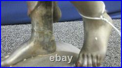 Aurora Goddess of the Dawn With Renewing Horn Statue Sculpture Silver Bronze 24