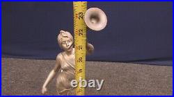 Aurora Goddess of the Dawn With Renewing Horn Statue Sculpture Silver Bronze 24