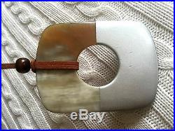 Authentic Buffalo Horn Pendant Lift with Silver Lacquer