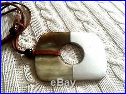 Authentic Buffalo Horn Pendant Lift with Silver Lacquer