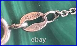 BAVNA $1K 925 silver Necklace With pave DIAMOND Horn Signed, Mint RARE SAKS 5TH