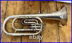 BESSON & Co. Antique Brass Tenor Horn Class A Prototype With Hard Shell Case