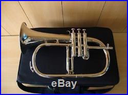BEST DEAL NOW! New Silver BbFlugel Horn With Free. Hard Case+Mouthpiece
