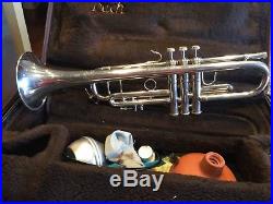 Bach Stradivarius 37 ML PRO Silver Trumpet Professional Horn With Case BEAUTIFUL