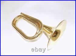 Bb Post Horn with Bag and Mouthpiece Brass Musical Instruments Post Trumpet