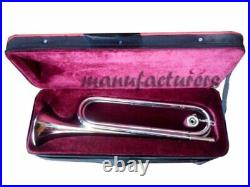 Bb TRUMPET BUGLE NICKEL WITH CASE FAST SHIPPING