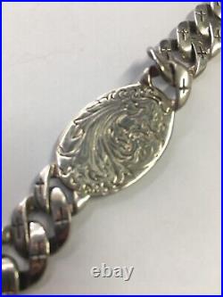 Beautiful 925 Sterling Silver Bracelet With Masonic Symbol, 45.5 gr, 8L, 1/2W