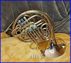 Beautiful F Schmidt F/Bb Double French Horn Silver Nickle with Case