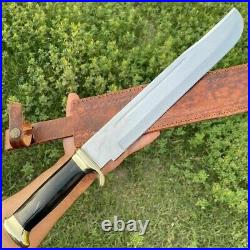 Beautiful Handmade Steel Machete Camping Outdoor Mini Sword Handle Buffalo Horn