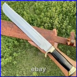 Beautiful Handmade Steel Machete Camping Outdoor Mini Sword Handle Buffalo Horn