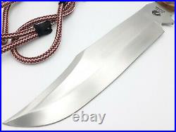 Best Handmade D2 Steel 3/8 Thick Sharp Edge Hunting Bowie Knife With Ram Horn