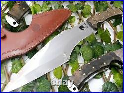 Best Handmade Rare D2 Tool Steel Hunting Fixed Blade Knife With Ram Horn Handle