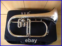 Best Nickel Silver Students Finish Bb Flugel Horn With Free Case+mouthpiece gtt