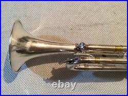 Blessing Silver Scholistic Trumpet With Hard Case And Mpc Very Nice Trumpet