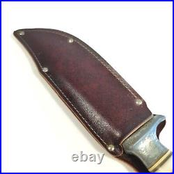 Bowie Knife Hunting Stick Tang Dear Horn Grip with Holster made by FamipaPrizren