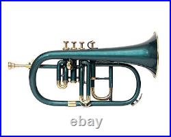 Brand New Brass Finish Bb Flugel Horn With Free Hard Case