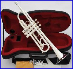 Brand new Professional Reverse Leadpipe Trumpet horn Silver Plated with Case