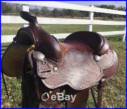 Broken Horn 17 in Custom Western Saddle beautiful silver with full tooling