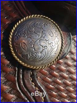 Broken Horn 17 in Custom Western Saddle beautiful silver with full tooling
