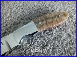 Browning Custom Russ Kommer Knife With Rare Musk Ox Handle & Case Only 25 Made