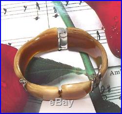 Buffalo Horn Bengal Bracelet With Sterling Silver