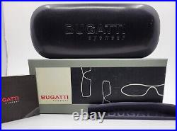 Bugatti Model 407 Color 20M Silver Titanium with Black Buffalo Horn Eyeglasses